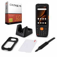 Комплект для маркировки ТСД MERTECH MovFast S40, арт. 10014 (кредл с передачей, чехол, стекло, ремешок) + ПО Клеверенс Склад 15