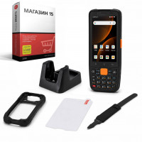 Комплект для маркировки ТСД MERTECH MovFast S40, арт. 10014 (кредл с передачей, чехол, стекло, ремешок) + ПО Клеверенс Магазин 15