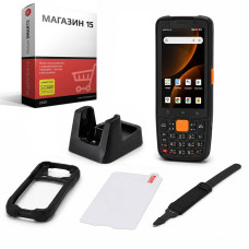 Комплект для маркировки ТСД MERTECH MovFast S40, арт. 10014 (кредл с передачей, чехол, стекло, ремешок) + ПО Клеверенс Магазин 15